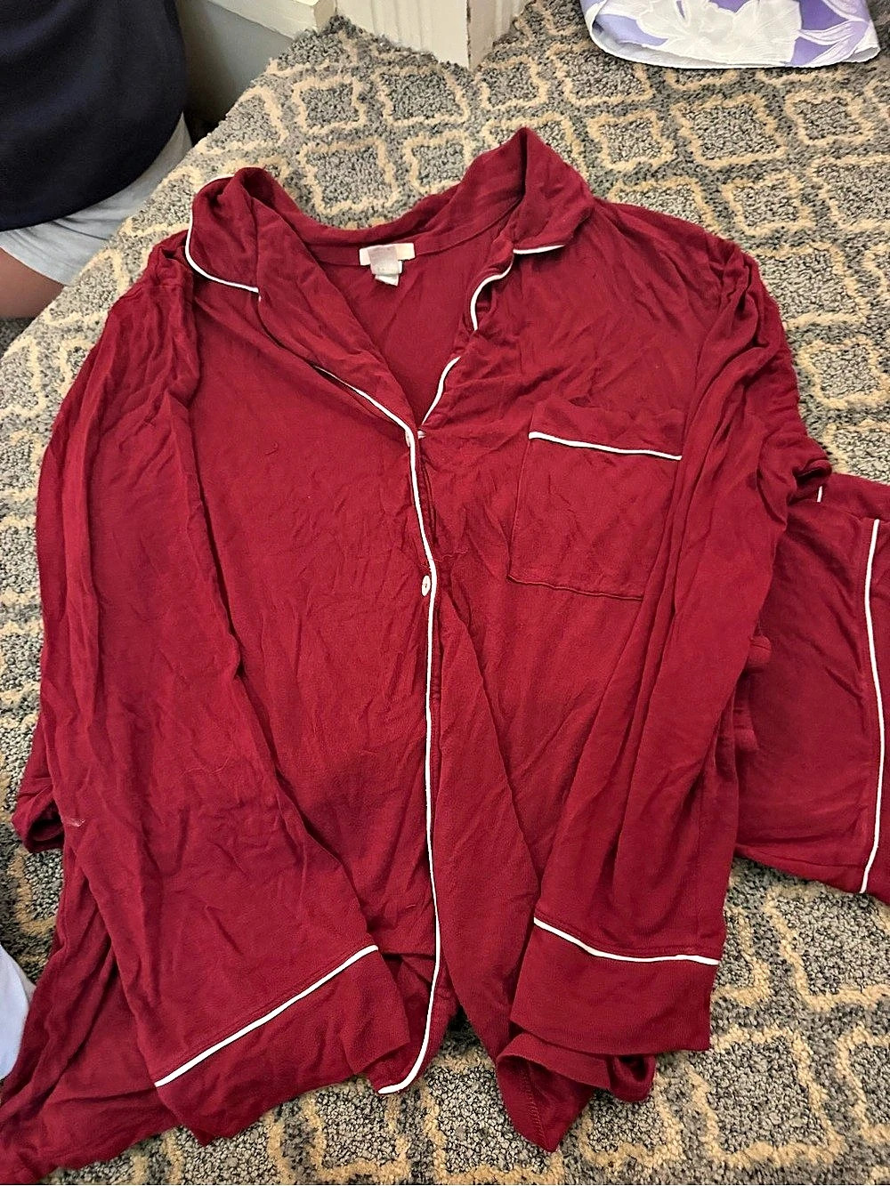 Eberjay Pajama Set Red Medium good used.